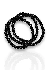 Stylish Black stone bread bracelet for men's