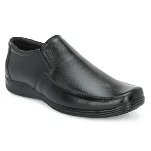 INDIANTRENDS Super Quality Premium Leather Polish Shoe for Men (7001-BLK-10) Black