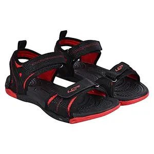 Lancer EARTH-61BLK-RED Men's Black/Red Outdoor Sports Sandals & Floaters
