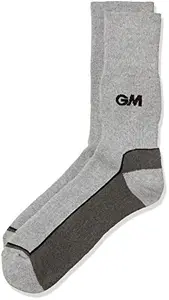 GM 01 Polyester Cricket Socks For Mens, Size - Free, Colour - Grey/Black