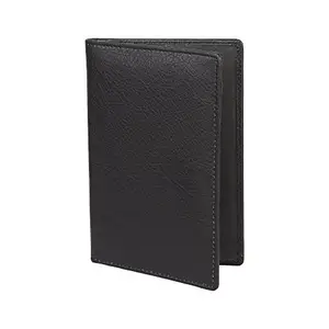 Indian Fashion Genuine Leather Bi-Fold Black Card Holder for Unisex