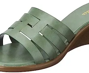 Bata CLAM MULE E Women Mule Sandals In GREEN Sise- 7
