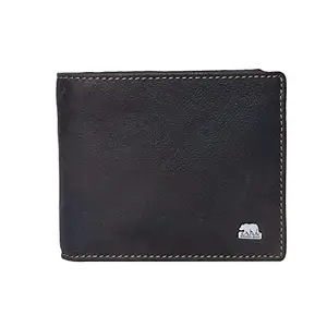 BROWN BEAR Men's Stylish Pure Nappa Leather Certified RFID Blocking Slim Purse Wallets with Eight Card Pockets (Cognac)