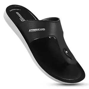 PARAGON Stimulus PSTG1210AP Casual Light Weight Trending Chappal/Slippers/Flipflop/Sliders for Men (Black, 6)