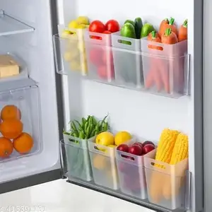 Premium Fridge Storage Space-Saving Refrigerator Side Door Organizer - 1000 ml (Pack of 8)|Design - for Home and Kitchen