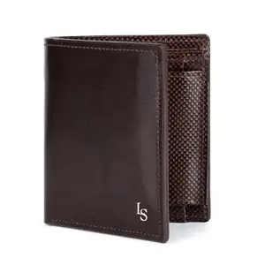 LOUIS STITCH Spanish Leather Two Fold Wallet for Men with Coin Pocket, 6 Card Slots and 2 Cash Compartment | RFID Protected Brown Pocket Wallet, Genuine Leather (LSWL-09-DSCLBB-100)