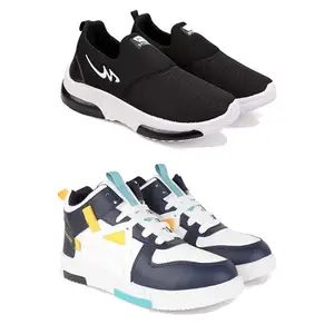 DRACKFOOT Men's Sports Shoes Collection Gym,Running,Men's Sports Shoes for Every Sport MTJ-(Combo-2)-1076-1074-9 Multicolor