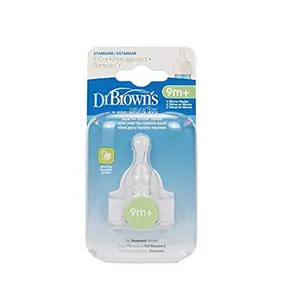 Dr. Brown's Natural Flow Narrow Neck Nipple (Pack of 1, White)