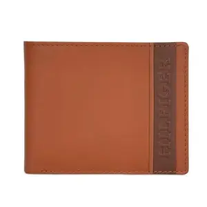 Tommy Hilfiger Bruce Men Leather Global Coin Wallet - Tan, No. of Card Slot - 4