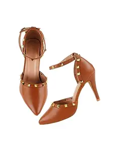 TRYME Women's Fashion Pointed Stiletto Heel Pump Shoes for Party and Formal Occasions