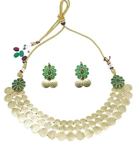 Griiham Kasu Gold plated design designer Necklace with pearls antique Necklace 11567N