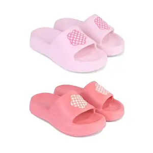 Premium Comfortable Regular Wear women Slider|Sandal for women's & Girls-COMBO(2)-O17-O15-8(COMBO(2)-O17-O15-8_BZ)-EURO-39