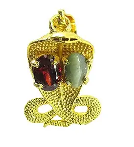 Takshila Gems® Kaal Sarp Dosh Niwaran Pendant Gomed Lahsunia Pendant in Panchdhatu (5 Metals)