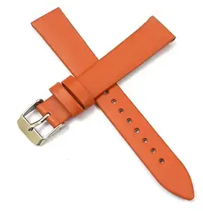 SBWC 10mm 12mm 14mm 16mm 18mm Genuine Leather Black Blue Brown Green Lavender Off White Orange Pink Purple Red Royal Blue Silver Buckle Clasp Watch Band Strap for Men and Women