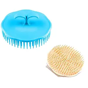 Awadh Round Plastic Hair Washing Combs Hair Massager Shower Brush Hair Washing Tools for Men and Women Multicolor Gol Kanghi Kangha duvvena hair diy Comb (Pack of 3)