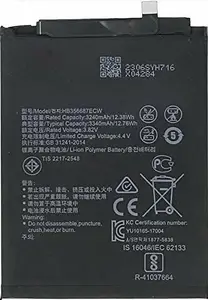 Stylonic Original Mobile Battery for Huawei Honor 7X/ Huawei Nova 3i -HB356687ECW (3340mAh) () with 6 Months Replacement Warranty (Please Check Your Phone Model Before Buying)