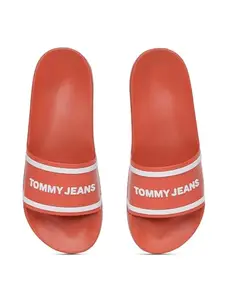 Tommy Hilfiger Red EVA Solid Men Slides (F23HMFW241) Size-45