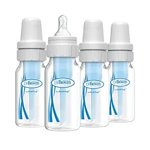 Dr. Brown's Standard PP Baby Bottle, 4 Ounce (Pack of 4)