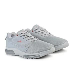 JQR More/L.GRY-RED/6-Men's Sports Running Shoes