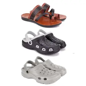 DRACKFOOT Men's Sandals | Lightweight Wear| Stylish & Easy to Wear For Men's GRT-SAN-(3-COMBO)-3151-3018-3124-6