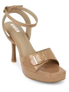 ELLE Women Sandal,Camel,UK-5