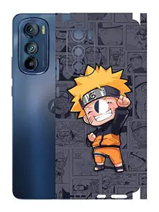AtOdds - Moto Edge 30 Mobile Back Skin Rear Screen Guard Protector Film Wrap (Coverage - Back+Camera+Sides) (Naruto)