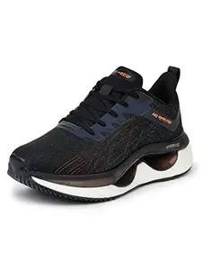 ABROS Men Terrence ASSG1295 Mesh Sport Shoes_Black/Orange_8UK