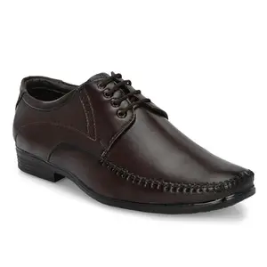 Leepeeter Formal Shoe for Men's Comfortable, Shock Absorbant & Slip-Resistant Formal Shoe Brown lace up (10)