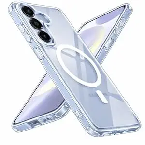 DIZORO Magnetic Compatible with Samsung Galaxy S26 5G Case Clear [Compatible with MagSafe][Anti-Yellowing][Built-in 4 Airbags][Military Grade Protection][Shockproof Slim] S26 Phone Back Cover