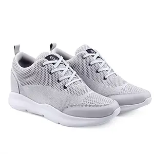 YUVRATO BAXI Men's 3 Inch Hidden Height Increasing Grey Casual Sports Lace-Up Shoes with Eva Sole.. 6 UK