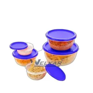 Kitchen Container |250+450+800+1400+2500 ml| Stackable Refrigerator Organizer for Fresh Food Storage | BPA-Free Kitchen Solution Transparent food storage Stackable frid|design - 515for home