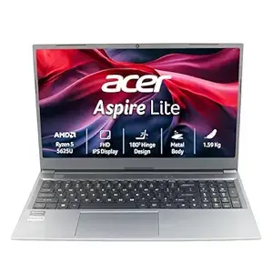 Acer Aspire Lite AMD Ryzen 5-5625U Premium Thin and Light (16GB RAM/512 GB SSD/Windows 11 Home) AL15-41, 39.62 cm (15.6") Full HD Display, Metal Body, 1.59 KG