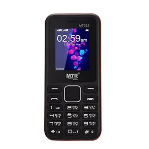 MTR M322(Black,RED) Phone with 1.77 INCH Display,1100 MAH Battery,Contains Many Indian Language,Vibration price in India.