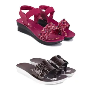 Women's Comfortable Sandal,Casual Lightweight Sandal for Everyday Wear | TP-(COMBO-2)-1934-1987-7