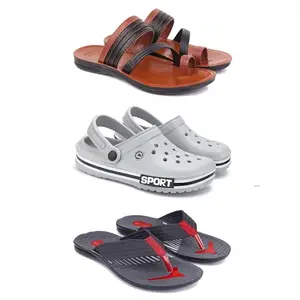 DRACKFOOT Men's Sandals | Lightweight Wear| Stylish & Easy to Wear For Men's GRT-SAN-(3-COMBO)-3151-3016-3131-10
