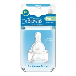 Dr. Brown's Standard Neck Nipples (Pack of 2, White)