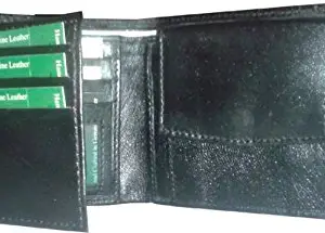 DiCure Men Casual, Formal Black Genuine Leather Wallet  (6 Card Slots)
