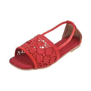Metro Womens Synthetic Red Sandals (Size (4 UK (37 EU))