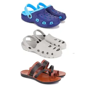 DRACKFOOT Men's Sandals | Lightweight Wear| Stylish & Easy to Wear For Men's GRT-SAN-(3-COMBO)-3019-3135-3151-9