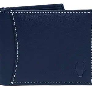 WildHorn Blue Leather Wallet for Men I Everyday Wallet
