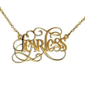 Gold plated Fearless necklace