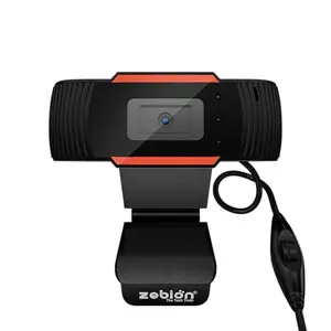 Zebion Vision Webcam HD 720p, Driverless DSP Chip, 4X Digital Zoom|Digital Video|CMOS Sensor|Built-in Mic| LED Lights, 30fps, Plug and Play USB Interface, Auto White Balance (USB 2.0)