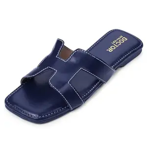 DOCTOR EXTRA SOFT Women's Flat Memory Foam Slippers/Flip-Flops Fancy Fashion Stylish Flat Casual Comfortable Diabetic Orthopedic Orthocare Lightweight Synthetic Slipon Sandals for Girls/Ladies D-652