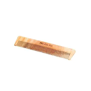 THE ECO KIT Neem Wood Comb with Single Tooth Design – Natural Scalp & Hair Care – Eco-Friendly| Anti-Static (Pack of 4)