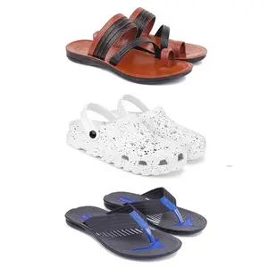 DRACKFOOT Men's Sandals | Lightweight Wear| Stylish & Easy to Wear For Men's GR-SAN-(3-COMBO)-3151-3057-3132-6