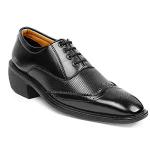 YUVRATO BAXI Men's Stylish Full Brouge Black Lace-up Shoes