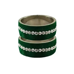 Vidhya Kangan Green Stone Stud Brass Bangle ban9957-2.6