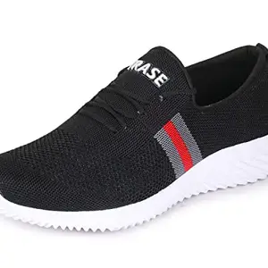 TRASE Thunder Black Sports Running Shoes for Mens Stylish Sports - 7 IND/UK