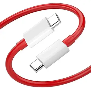 Ranbir Original Type C to C Cable for Honor Play5 Youth, Play6C, Play6T, Play6T Pro, Tab 7, Tablet V7, Tablet V7 Pro, Tablet X7 USB Type-C to Type-C PD Cable - 2R.3,RED