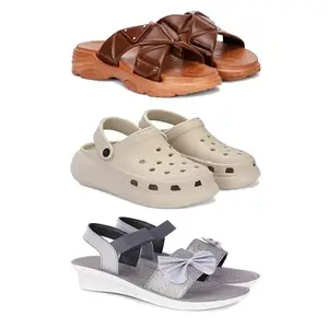 Women's Comfortable Sandal,Casual Lightweight Sandal for Everyday Wear | BT-(3-COMBO)-1890-OO1-1971-5-EURO-36